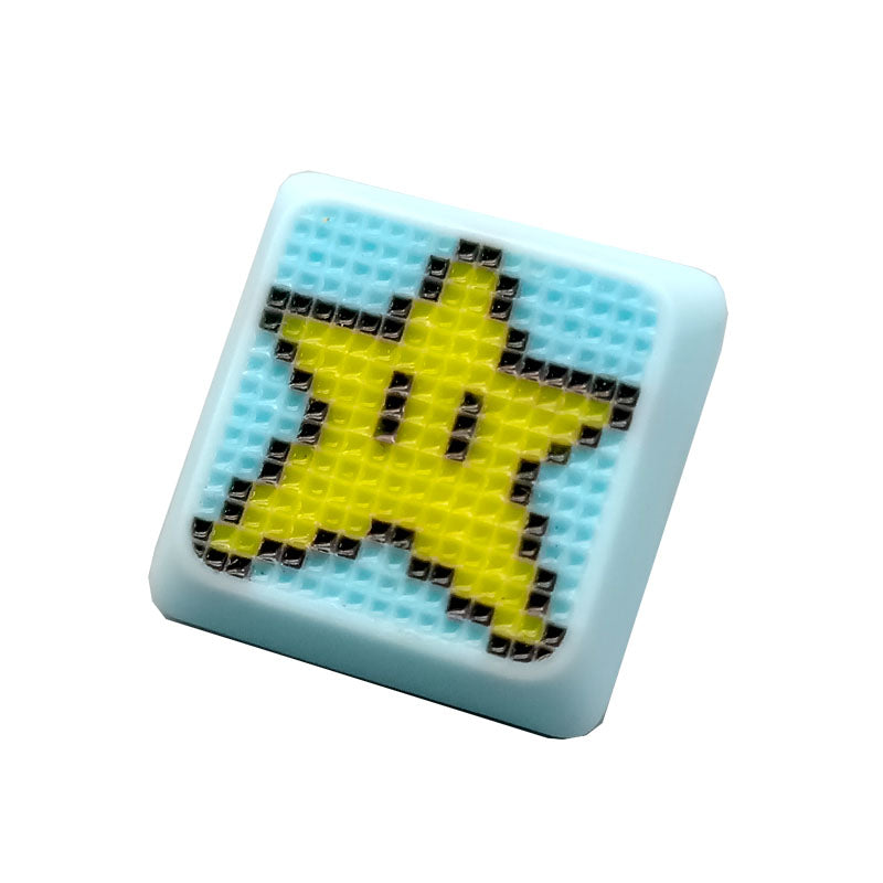 Super Mario, pixel style, adaptable to NuPhy Air switch with highly personalized keycaps. Decorative keycaps