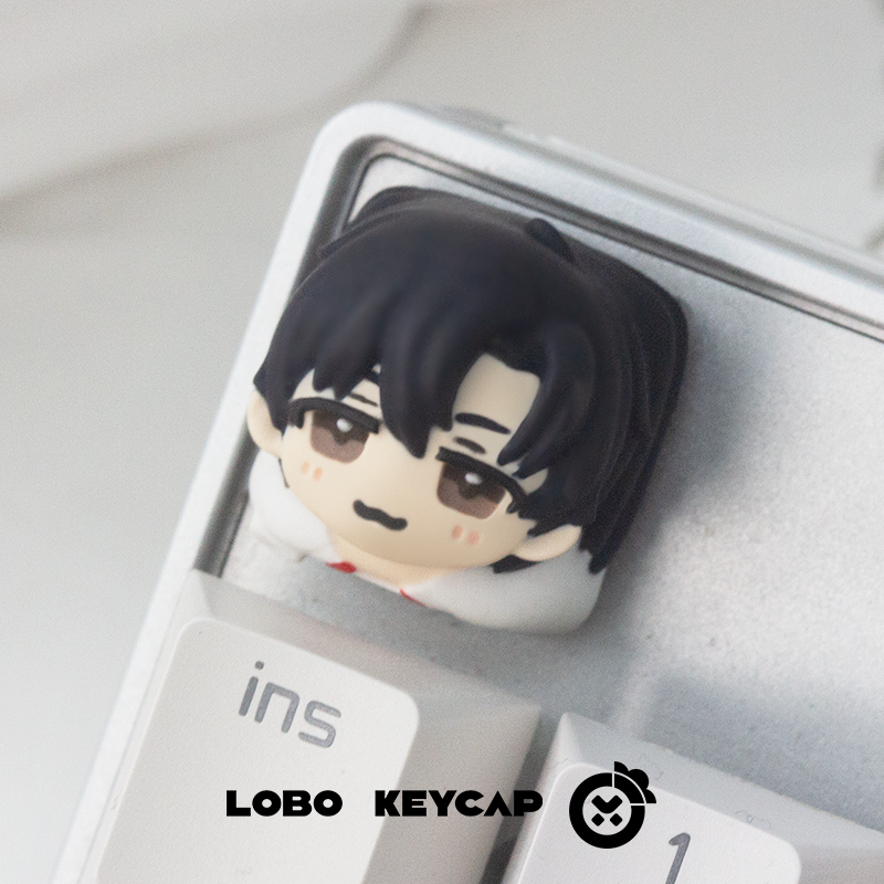 The King’s Avatar, Multi colored resin molded personalized keycaps, keyboard decorative keycaps