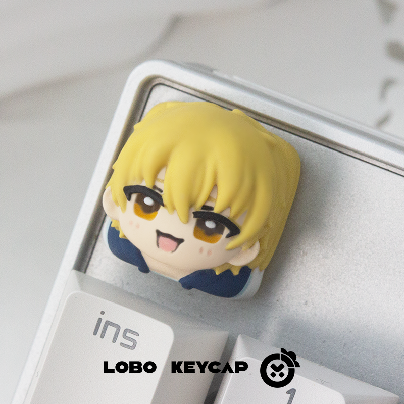 The King’s Avatar, Multi colored resin molded personalized keycaps, keyboard decorative keycaps