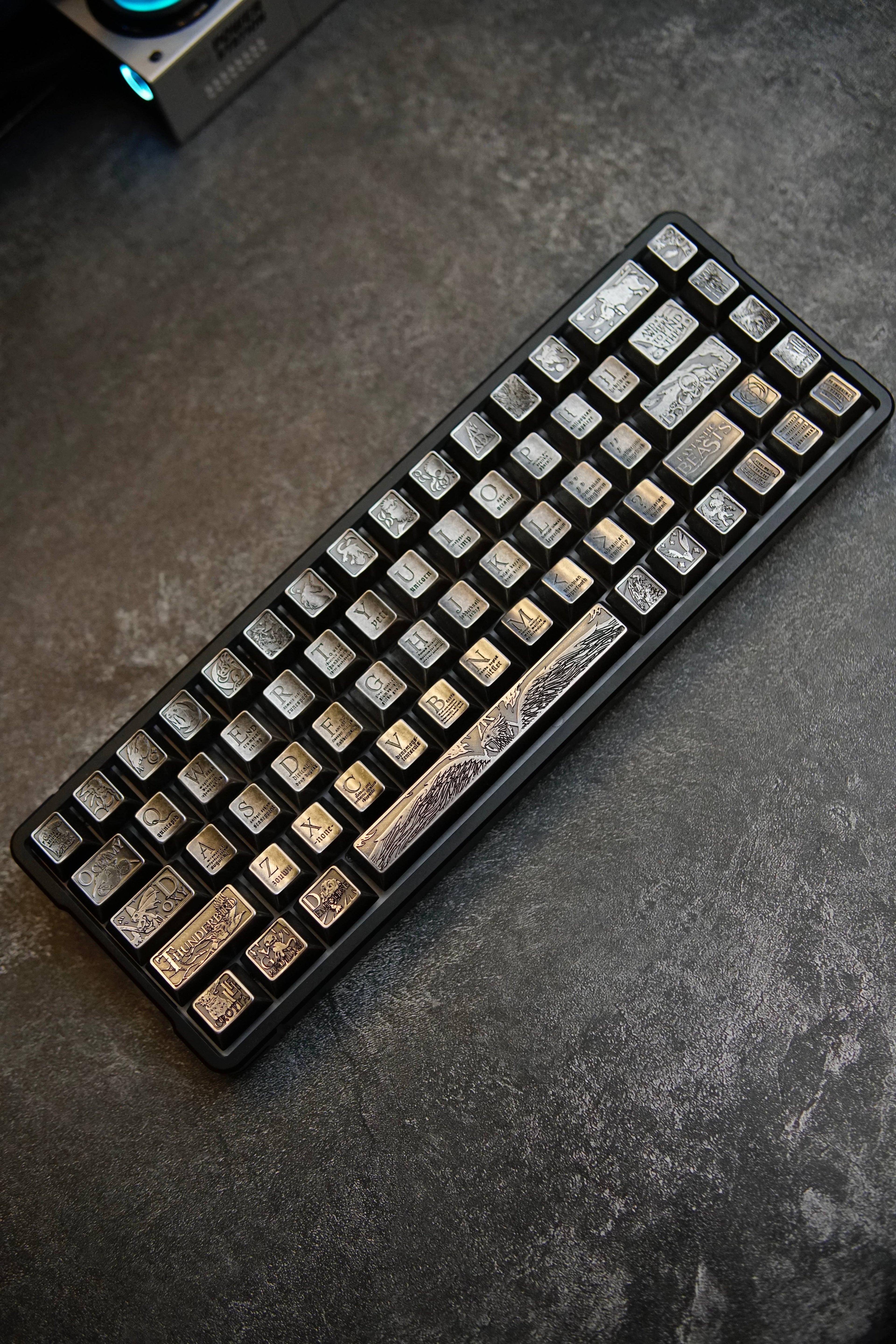 Animali Fantastici e Dove Trovarli Theme, Metal Set Keycaps, Peripheral Personalized Keycap Set