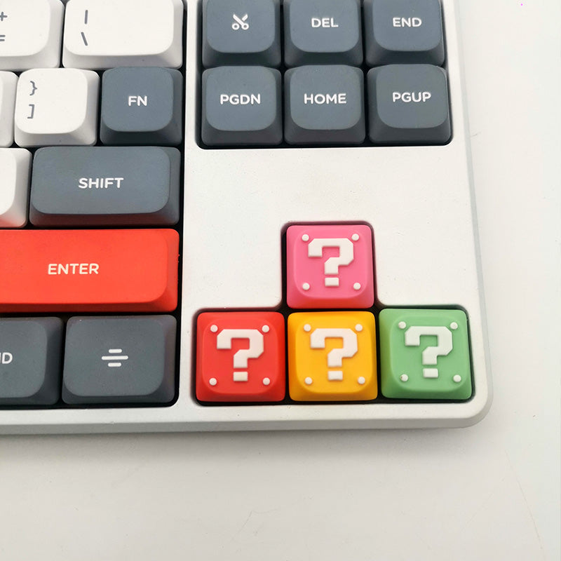 Mario question mark, adapted to the highly personalized keycaps of NuPhy Air switches. Decorative keycaps