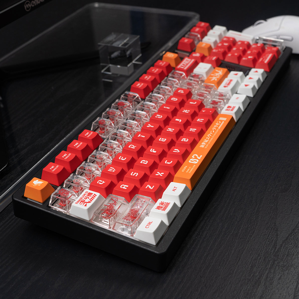 EVA mecha themed mechanical keyboard keycaps complete set PBT sublimation/PC transparent transfer printing factory height