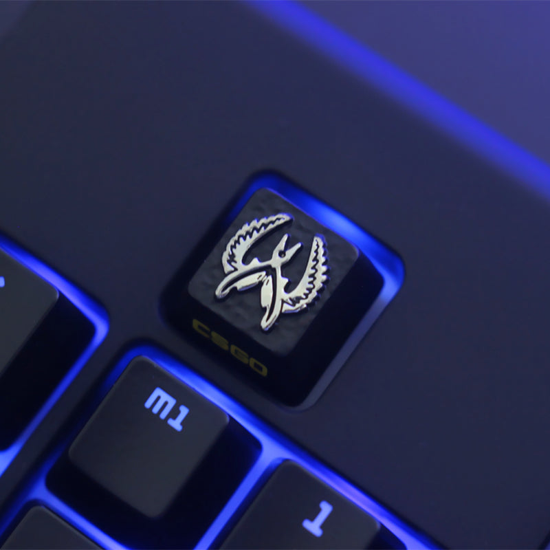 CSGO Counter Strike Game Periphery Black Melon Mechanical Keyboard Zinc Aluminum Alloy Metal Relief Keycap Keys