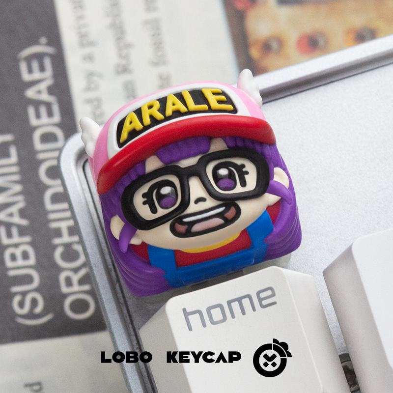 Arale Cute Emojis, Dr. Silan, IQ Doctor, Resin Keycaps, Mechanical Keyboard Decorative Keycaps, Artisankeycaps.