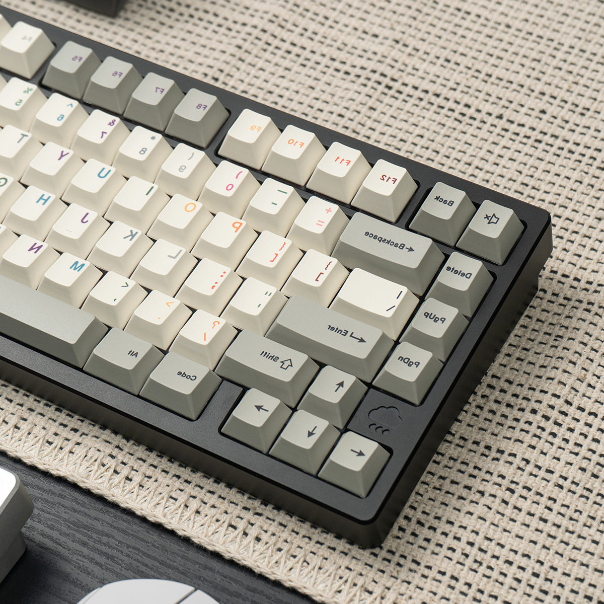 Vintage Grey Mirror Keycaps Complete Set PBT Heat Sublimation Customization Original Factory Height