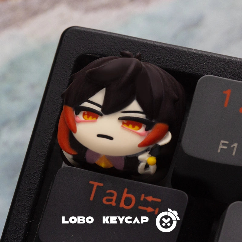 Genshin Impact, Personalized design resin art keycaps, mechanical keycaps decorative keycaps