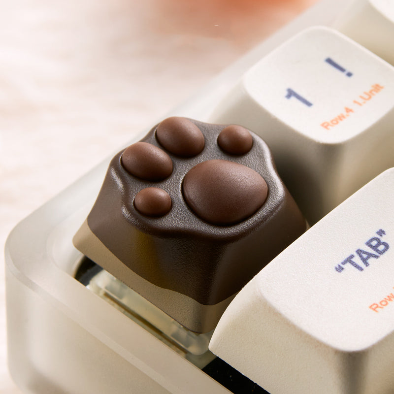 Resin cute cat paws, silicone meat pad personalized keycaps, mechanical keyboard decorative keycaps