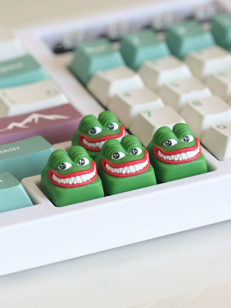 Personalized keycaps, sad frog, Pepe creative resin keycaps, cartoon cute keyboard keycaps