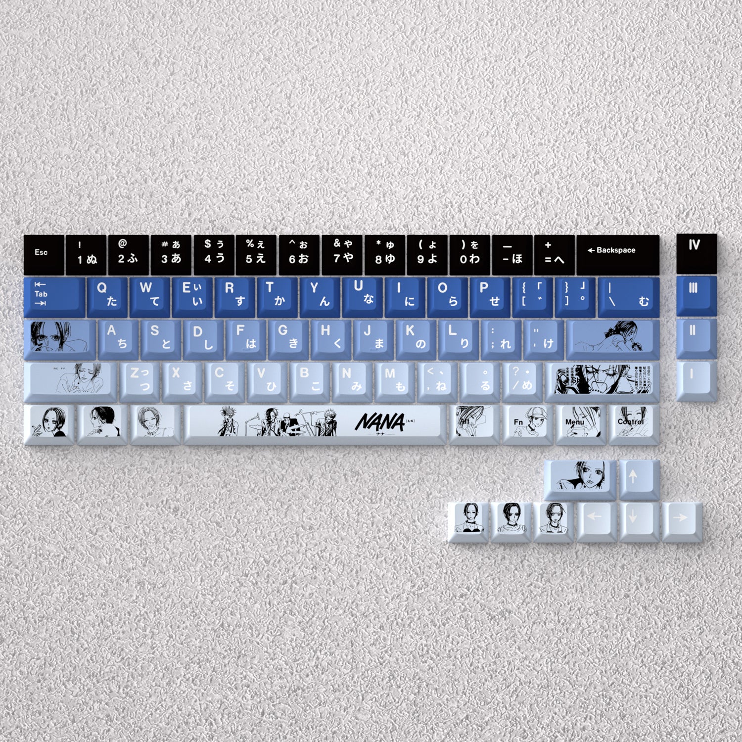 NANA keycap anime theme factory height PBT positive fitting 60 65 68
