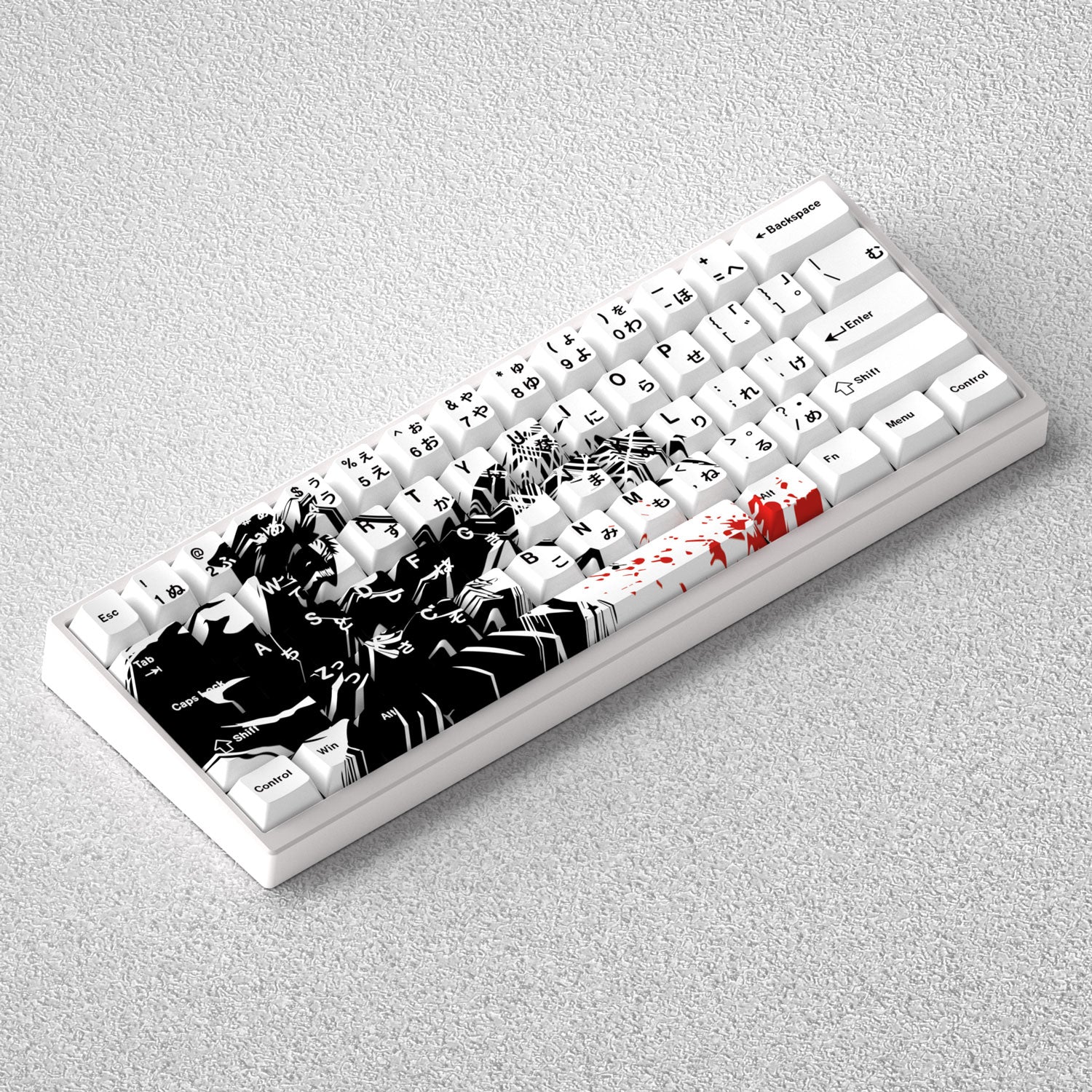 BLEACH,Kurosaki Ichigo, Original height PBT engraved keycap set, compatible with 60 65 68