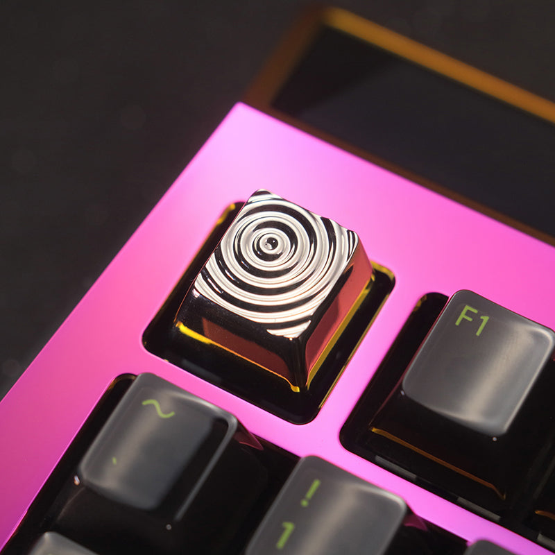 Matrix water droplet pattern art peripheral illusion color plated metal keycaps