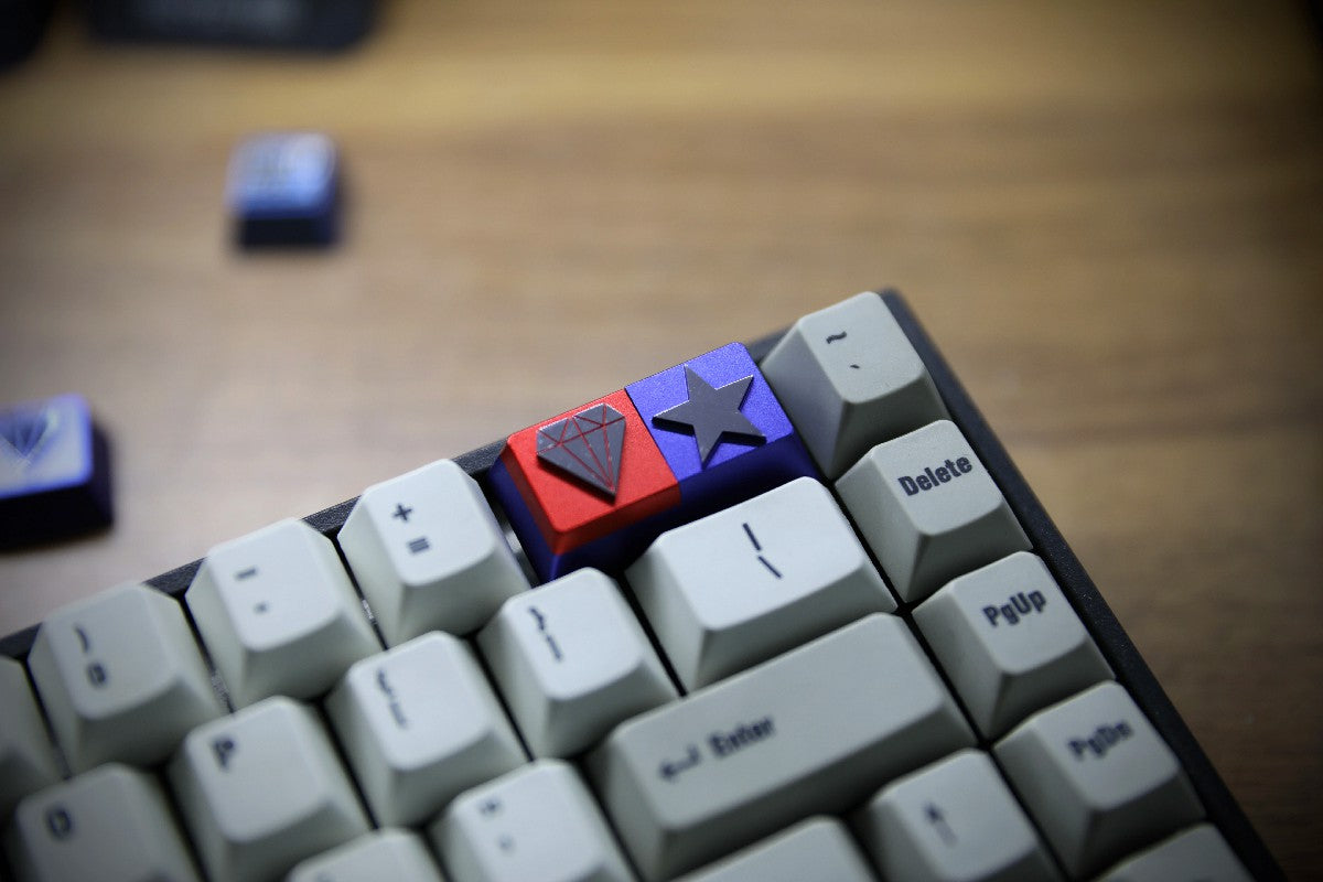 Mini 4WD classic logo, aluminum alloy 2U metal personalized keycap, decorative keycap.