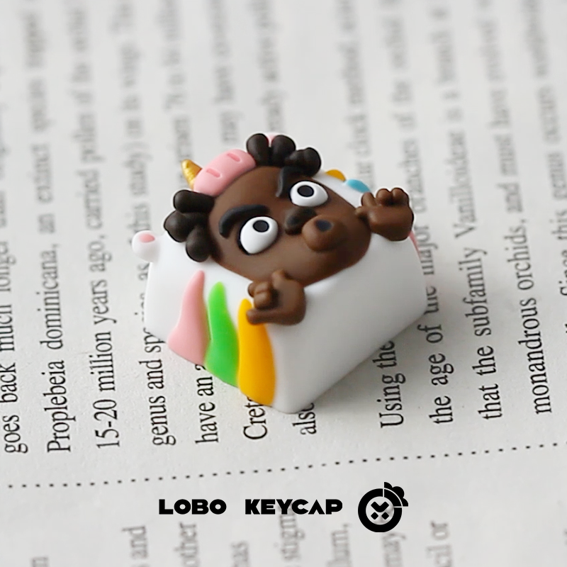 Gaze Brother, multi-color resin personalized keycaps, decorative keycaps
