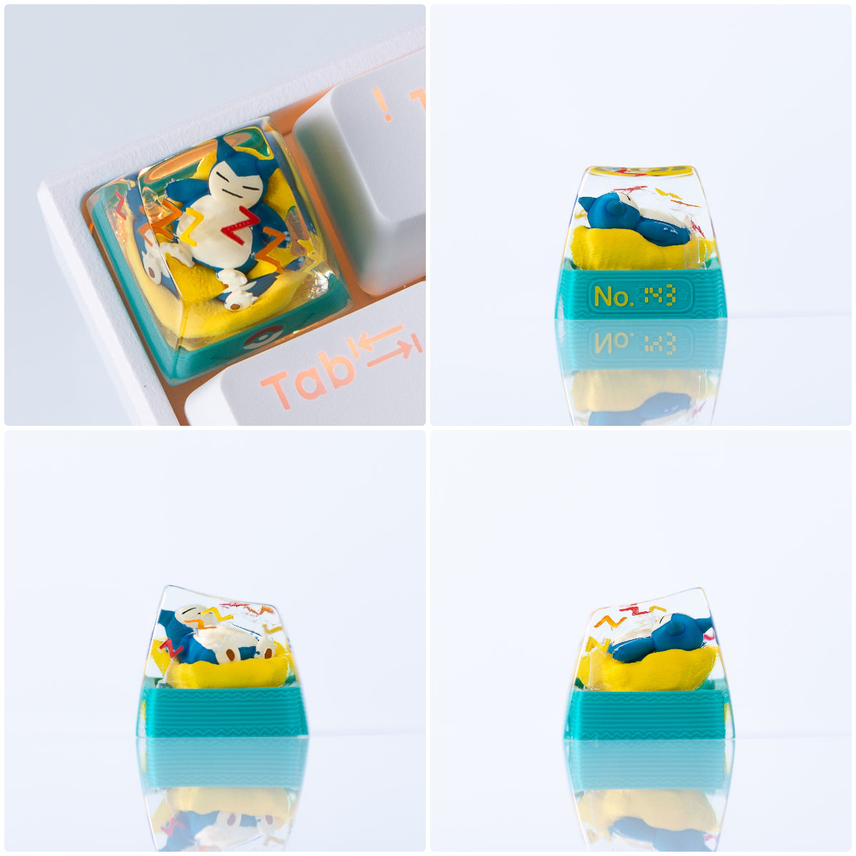 Customized personalized keycaps DIY resin drip glue translucent single ESC customized Pok é mon pet Pok é mon 3D picture book mechanical keyboard resin translucent keycaps