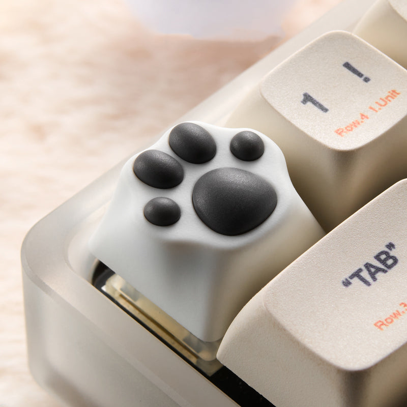 Resin cute cat paws, silicone meat pad personalized keycaps, mechanical keyboard decorative keycaps