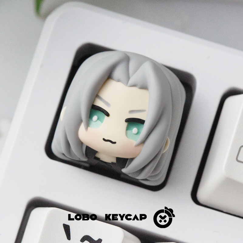 Final Fantasy series, multi-color resin personalized keycaps, decorative keycaps, anime and game character keycaps