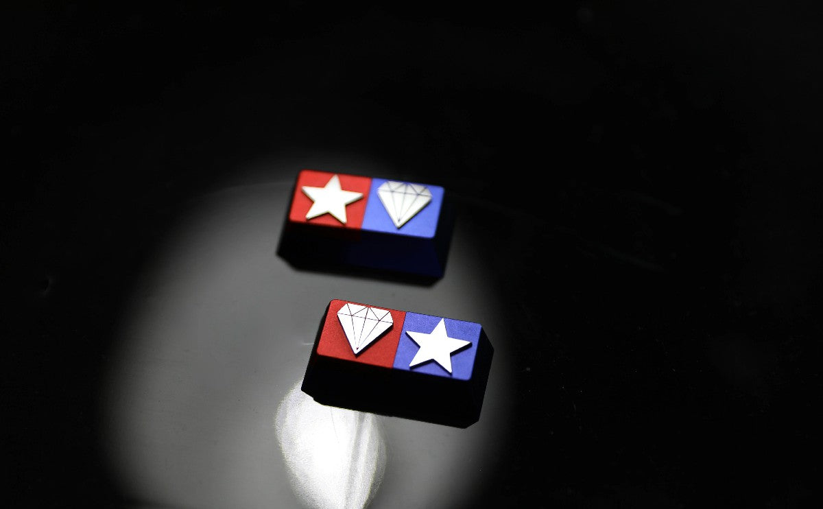 Mini 4WD classic logo, aluminum alloy 2U metal personalized keycap, decorative keycap.