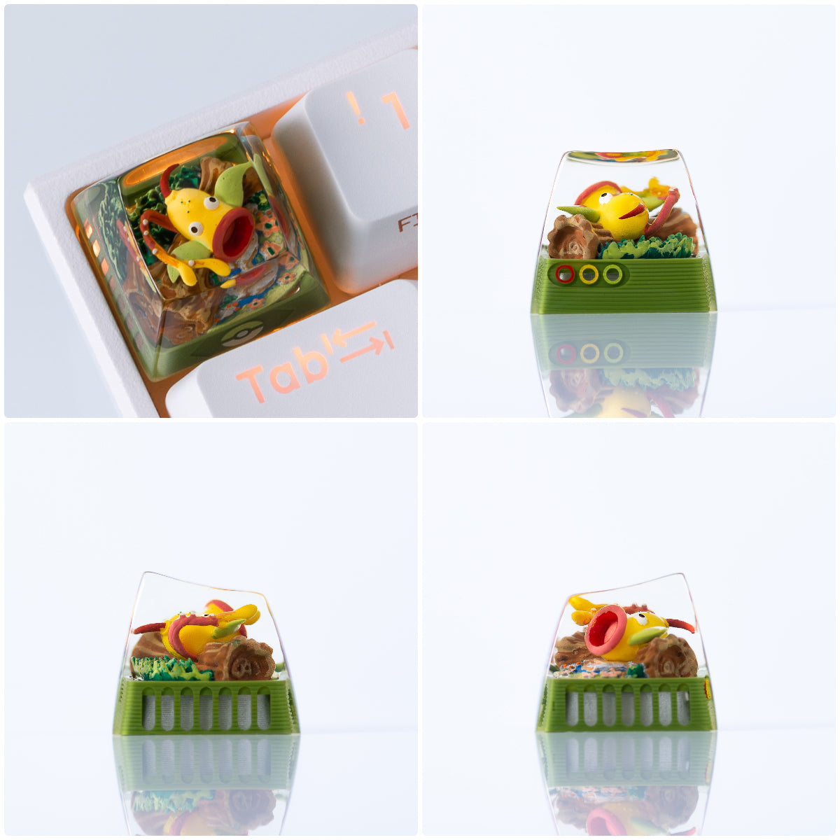 Customized personalized keycaps DIY resin drip glue translucent single ESC customized Pok é mon pet Pok é mon 3D picture book mechanical keyboard resin translucent keycaps