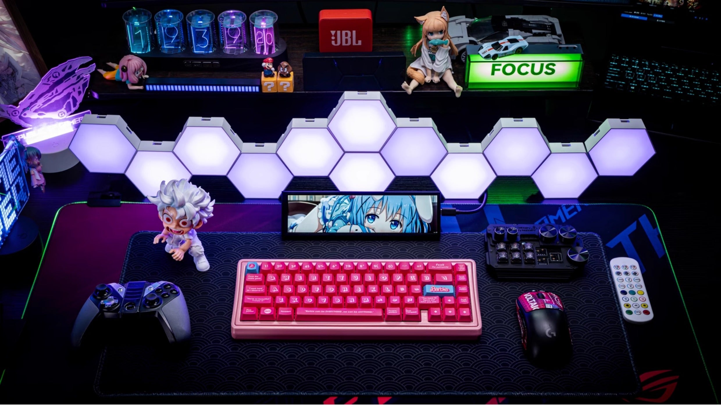 Barbie color matching set keycaps factory height side engraved transparent keycaps PBT side transparent personalized keycaps