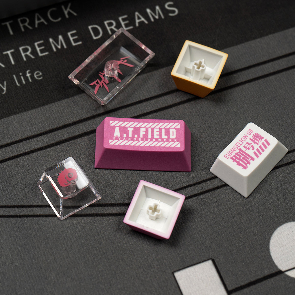 EVA mecha themed mechanical keyboard keycaps complete set PBT sublimation/PC transparent transfer printing factory height