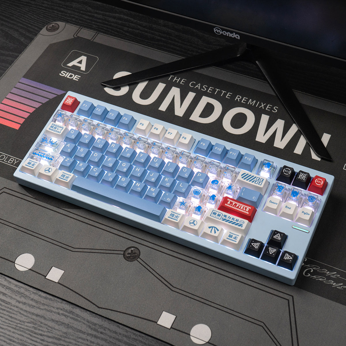 EVA mecha themed mechanical keyboard keycaps complete set PBT sublimation/PC transparent transfer printing factory height