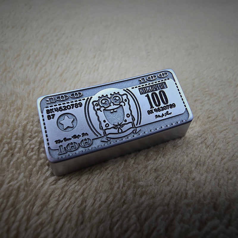 Zinc alloy carved dollar style keycaps, 2U/2.25U personalized keycaps, mechanical keyboard decorative keycaps