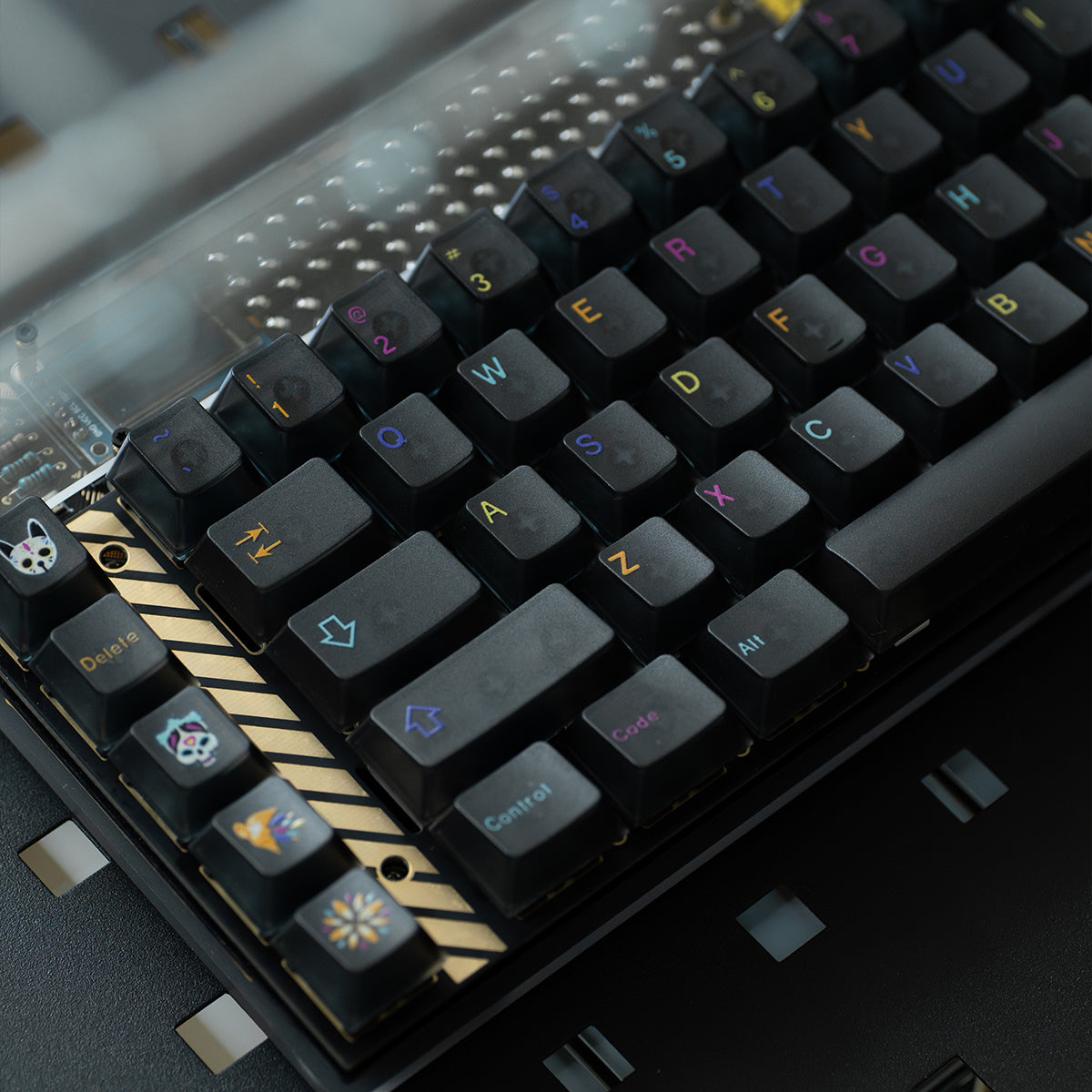 Underground World Fog Transparent Mechanical Keyboard Keycaps PC Material UV Printing Original Factory Height Keycaps