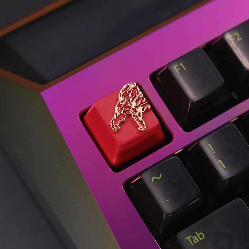 CSGO Counter Strike Peripheral Roaring Mechanical Keyboard Zinc Aluminum Alloy Metal Gold Personalized Keycap Button