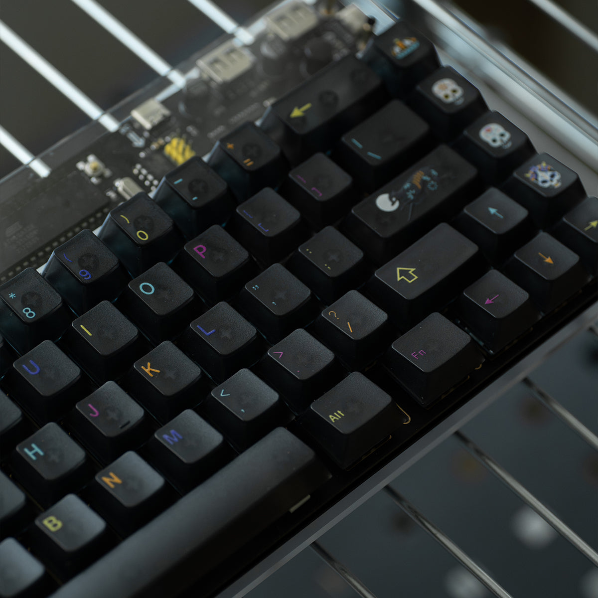 Underground World Fog Transparent Mechanical Keyboard Keycaps PC Material UV Printing Original Factory Height Keycaps