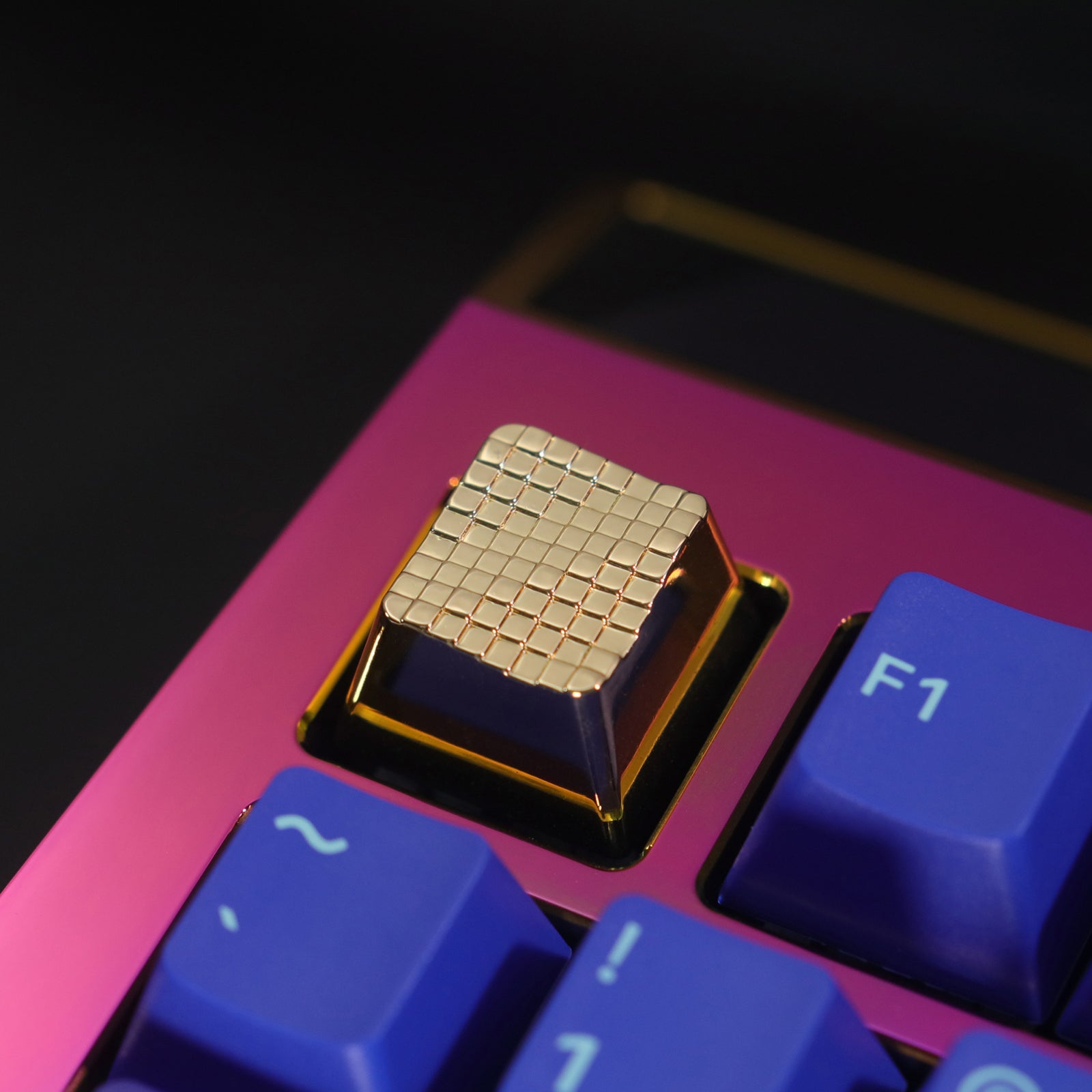 Matrix water droplet pattern art peripheral illusion color plated metal keycaps