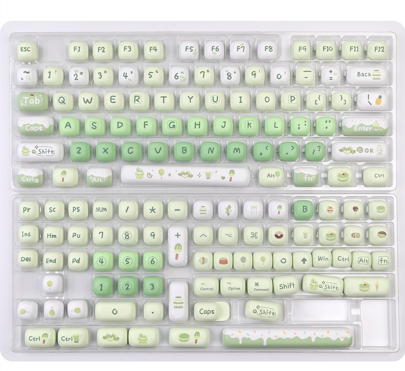 Summer Dessert House MOG Round Heat Sublimation Personalized Set Keycaps