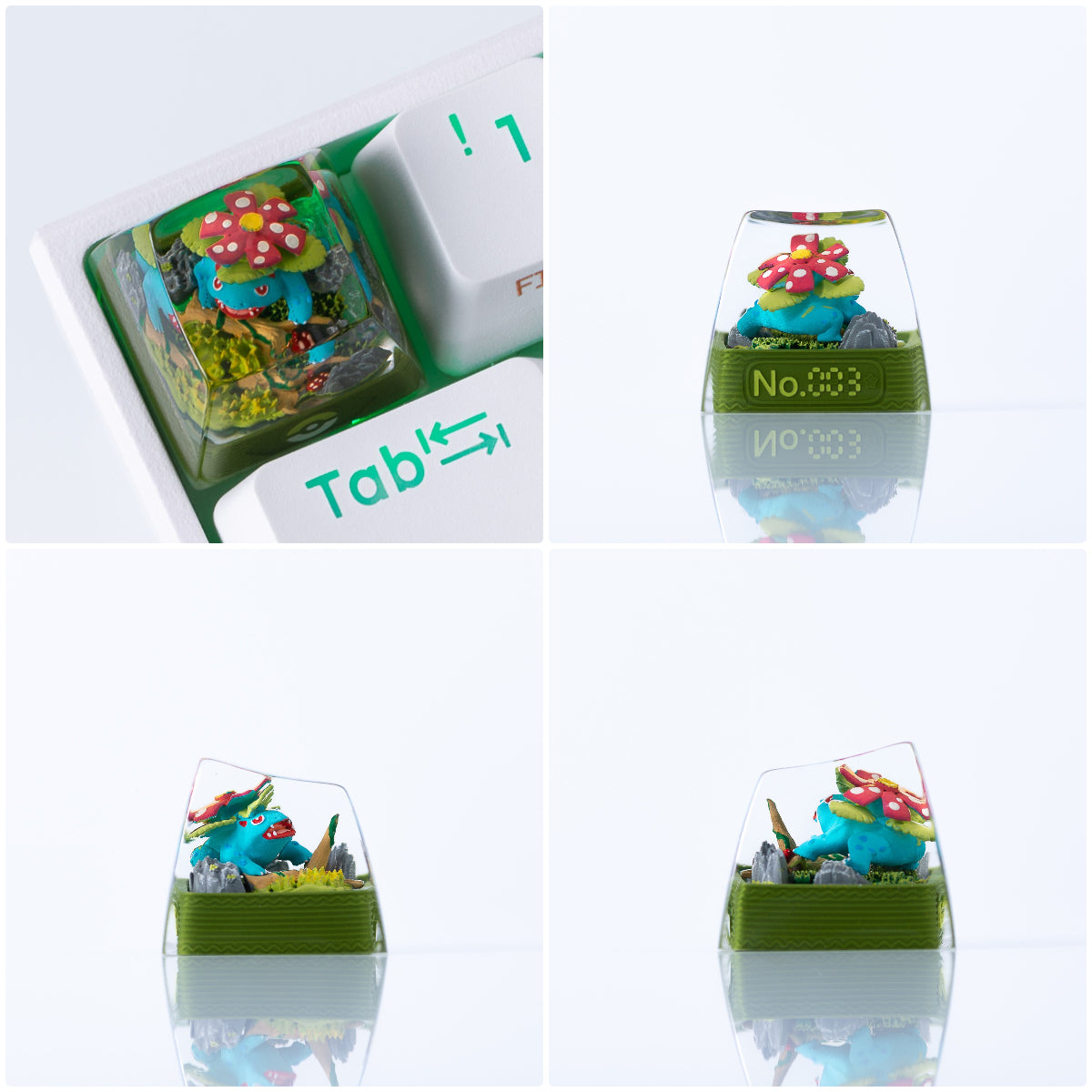 Customized personalized keycaps DIY resin drip glue translucent single ESC customized Pok é mon pet Pok é mon 3D picture book mechanical keyboard resin translucent keycaps