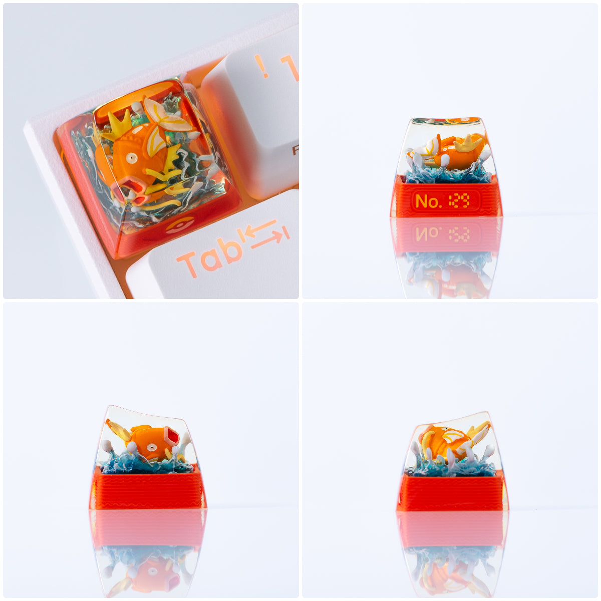Customized personalized keycaps DIY resin drip glue translucent single ESC customized Pok é mon pet Pok é mon 3D picture book mechanical keyboard resin translucent keycaps