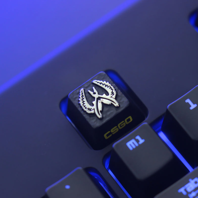 CSGO Counter Strike Game Periphery Black Melon Mechanical Keyboard Zinc Aluminum Alloy Metal Relief Keycap Keys