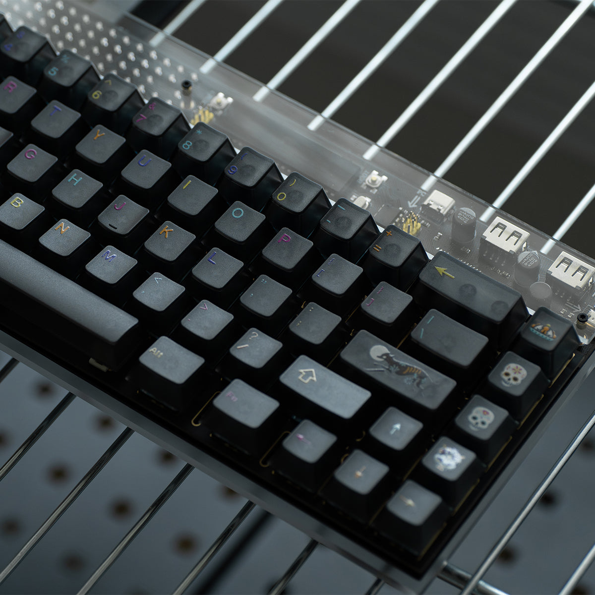 Underground World Fog Transparent Mechanical Keyboard Keycaps PC Material UV Printing Original Factory Height Keycaps