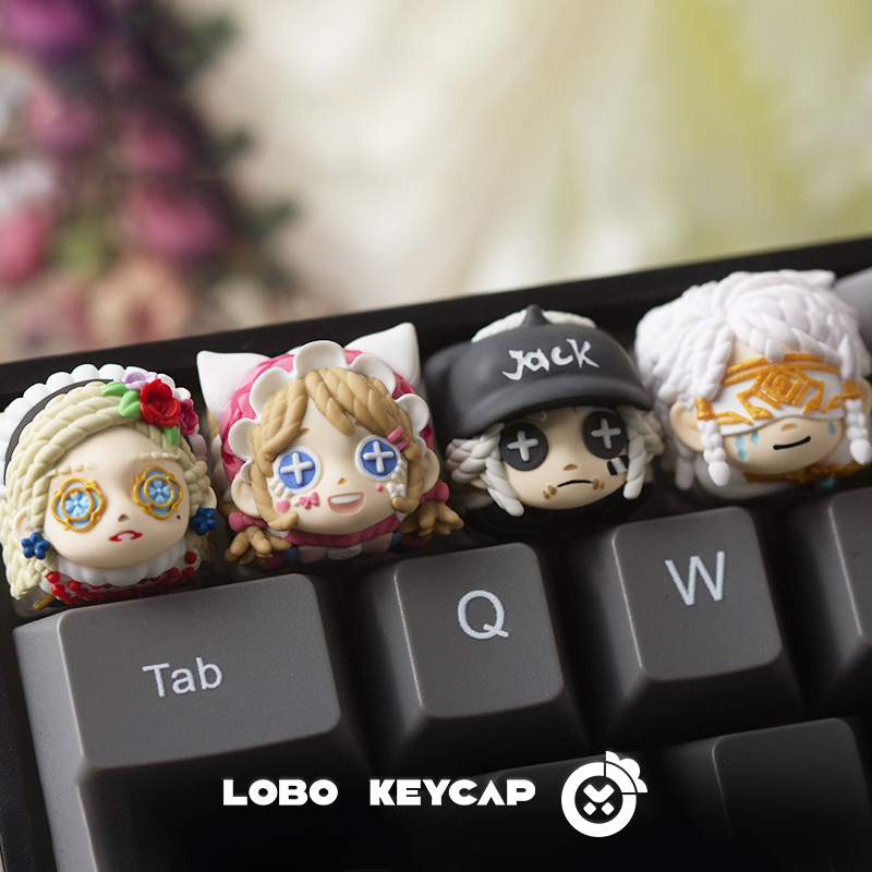 Identity V, multi-color resin personalized keycaps, artisankeycaps, Game anime peripheral keycaps