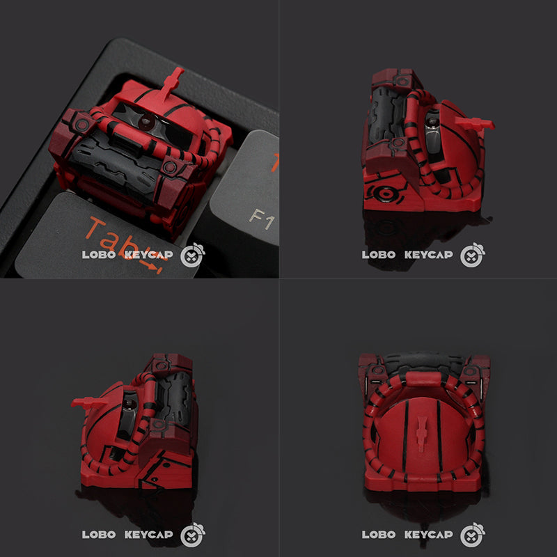 Mobile Suit Gundam MS-05 Keycap Personalized Resin Art Keycap Mechanical Keyboard Transparent Keycap