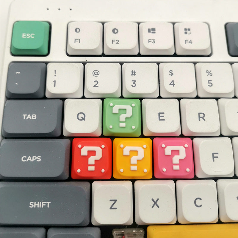 Mario question mark, adapted to the highly personalized keycaps of NuPhy Air switches. Decorative keycaps