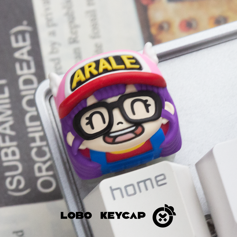 Arale Cute Emojis, Dr. Silan, IQ Doctor, Resin Keycaps, Mechanical Keyboard Decorative Keycaps, Artisankeycaps.