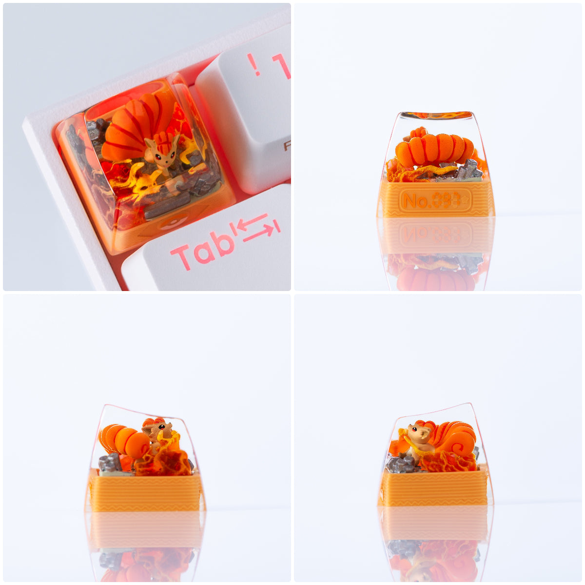 Customized personalized keycaps DIY resin drip glue translucent single ESC customized Pok é mon pet Pok é mon 3D picture book mechanical keyboard resin translucent keycaps