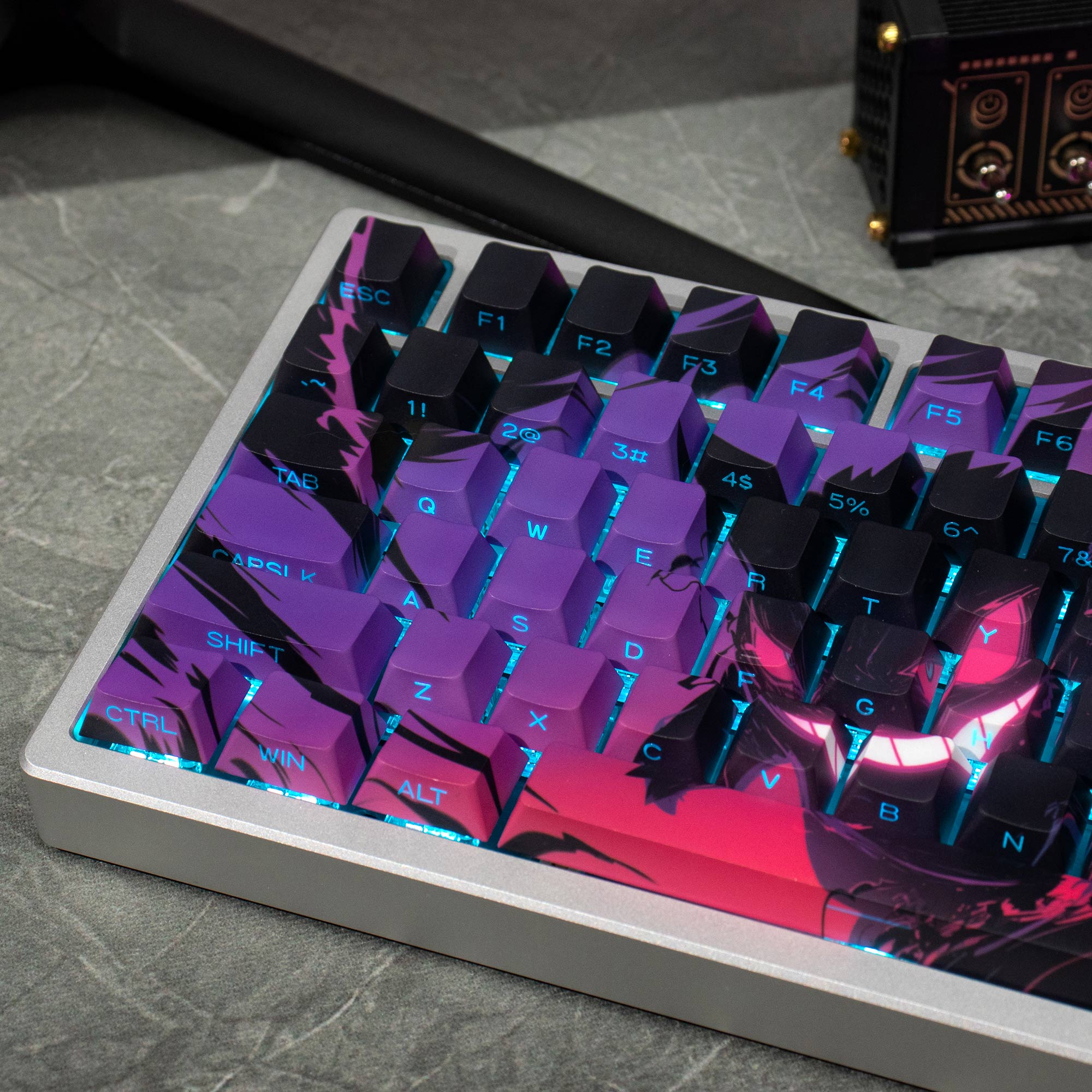 Gengar theme anime mechanical keyboard keycap side penetration PBT sublimation