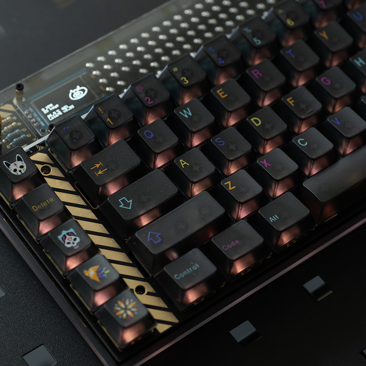 Underground World Fog Transparent Mechanical Keyboard Keycaps PC Material UV Printing Original Factory Height Keycaps