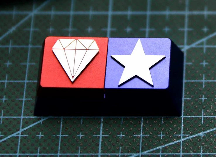 Mini 4WD classic logo, aluminum alloy 2U metal personalized keycap, decorative keycap.