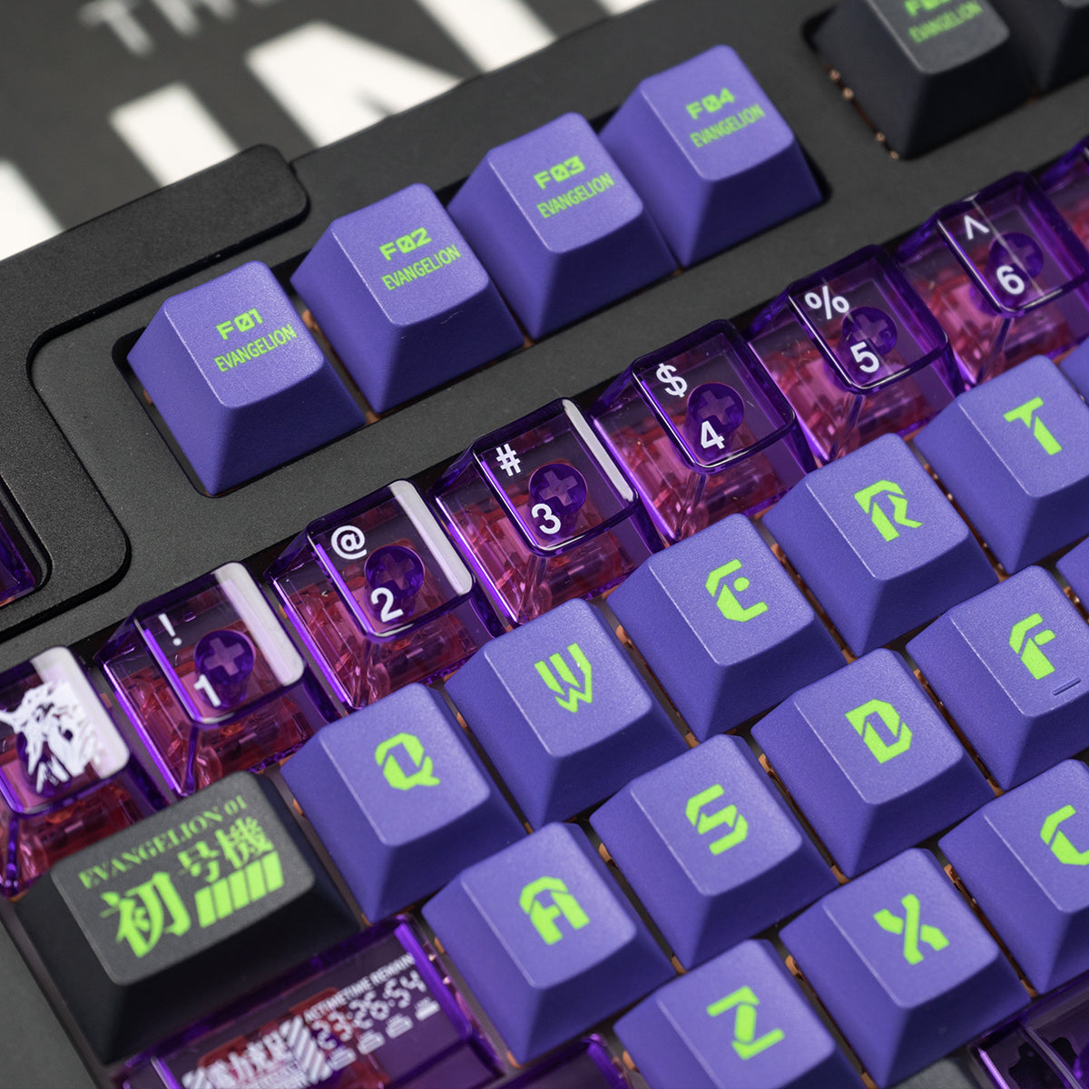 EVA mecha themed mechanical keyboard keycaps complete set PBT sublimation/PC transparent transfer printing factory height