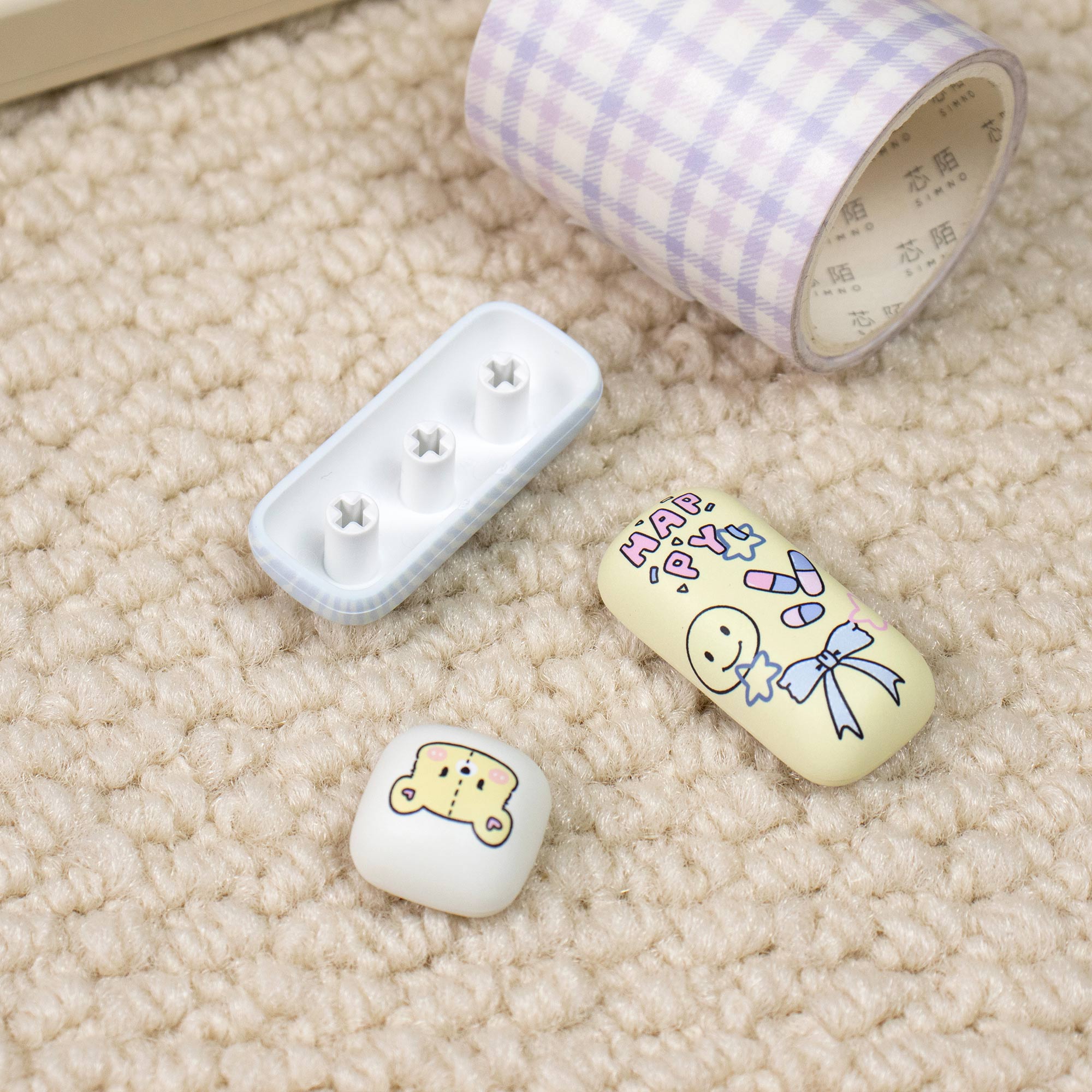 Toy house mechanical keyboard keycaps MOG cute round PBT heat sublimation keycaps