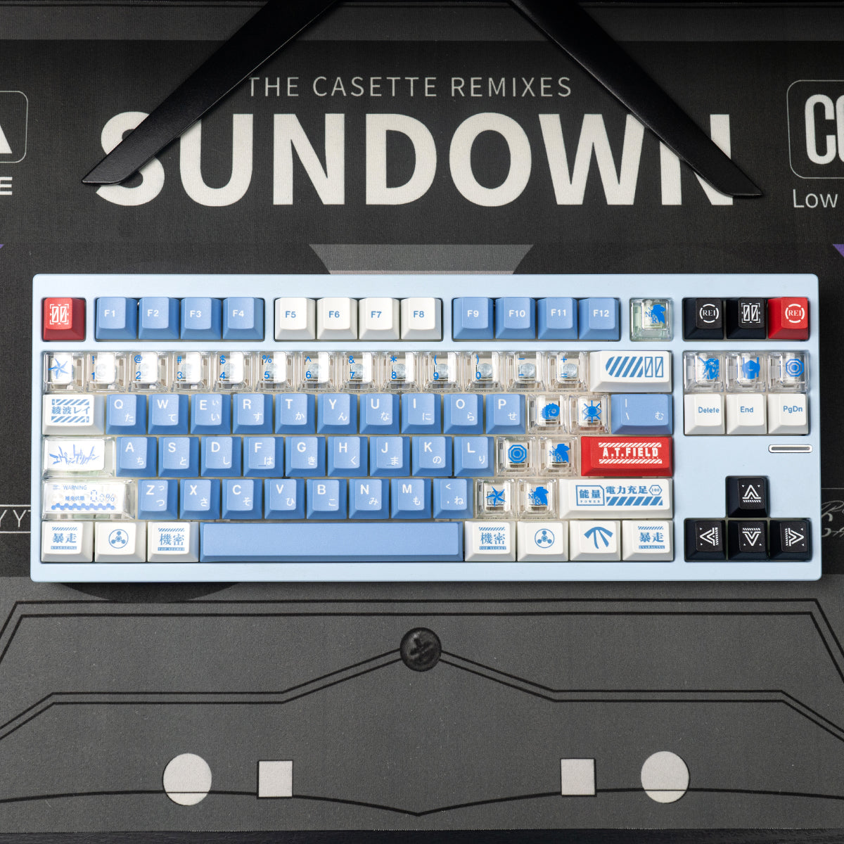EVA mecha themed mechanical keyboard keycaps complete set PBT sublimation/PC transparent transfer printing factory height