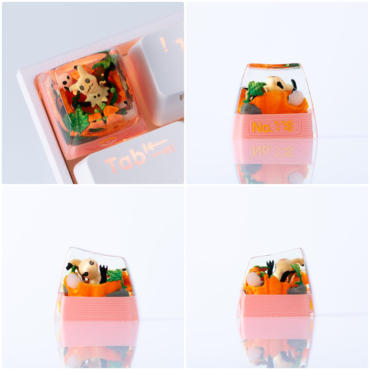 Customized personalized keycaps DIY resin drip glue translucent single ESC customized Pok é mon pet Pok é mon 3D picture book mechanical keyboard resin translucent keycaps