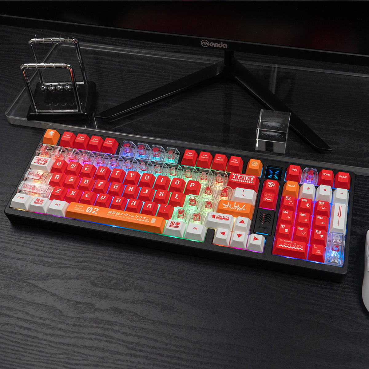 EVA mecha themed mechanical keyboard keycaps complete set PBT sublimation/PC transparent transfer printing factory height