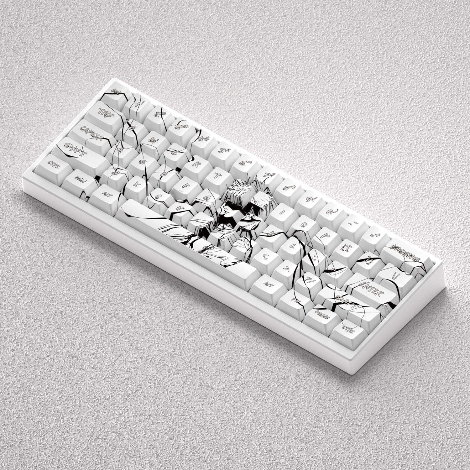 Gojo Satoru keycap anime theme factory height PBT positive fitting 60 65 68