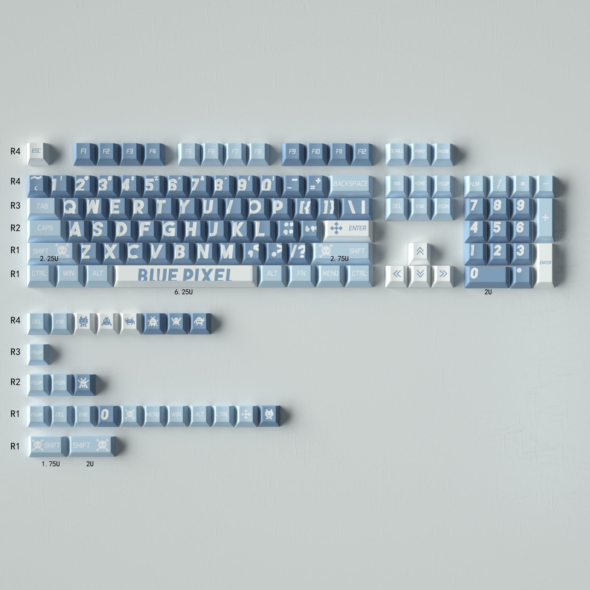 Large font mechanical keyboard keycaps complete set PBT thermal sublimation cherry factory height